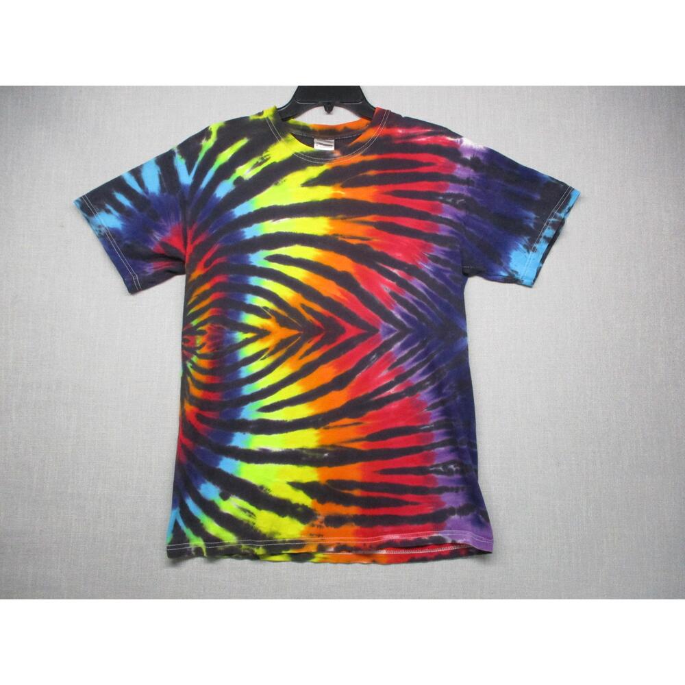 Gildan Multicolor Bold Graphic Artistic Short Sleeve Tie Dye T Shirt Medium